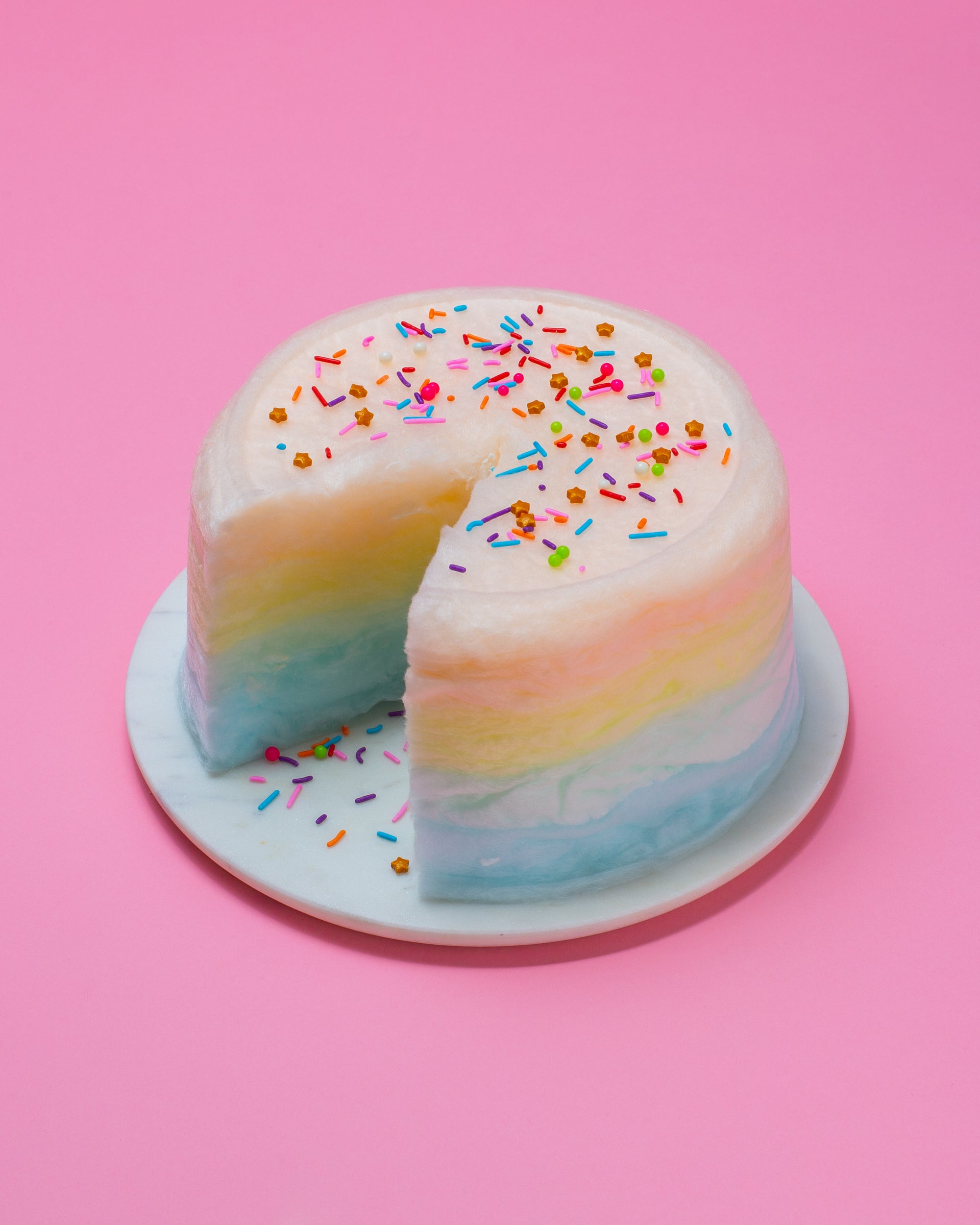Hold the Pink - Rainbow Floof Cake