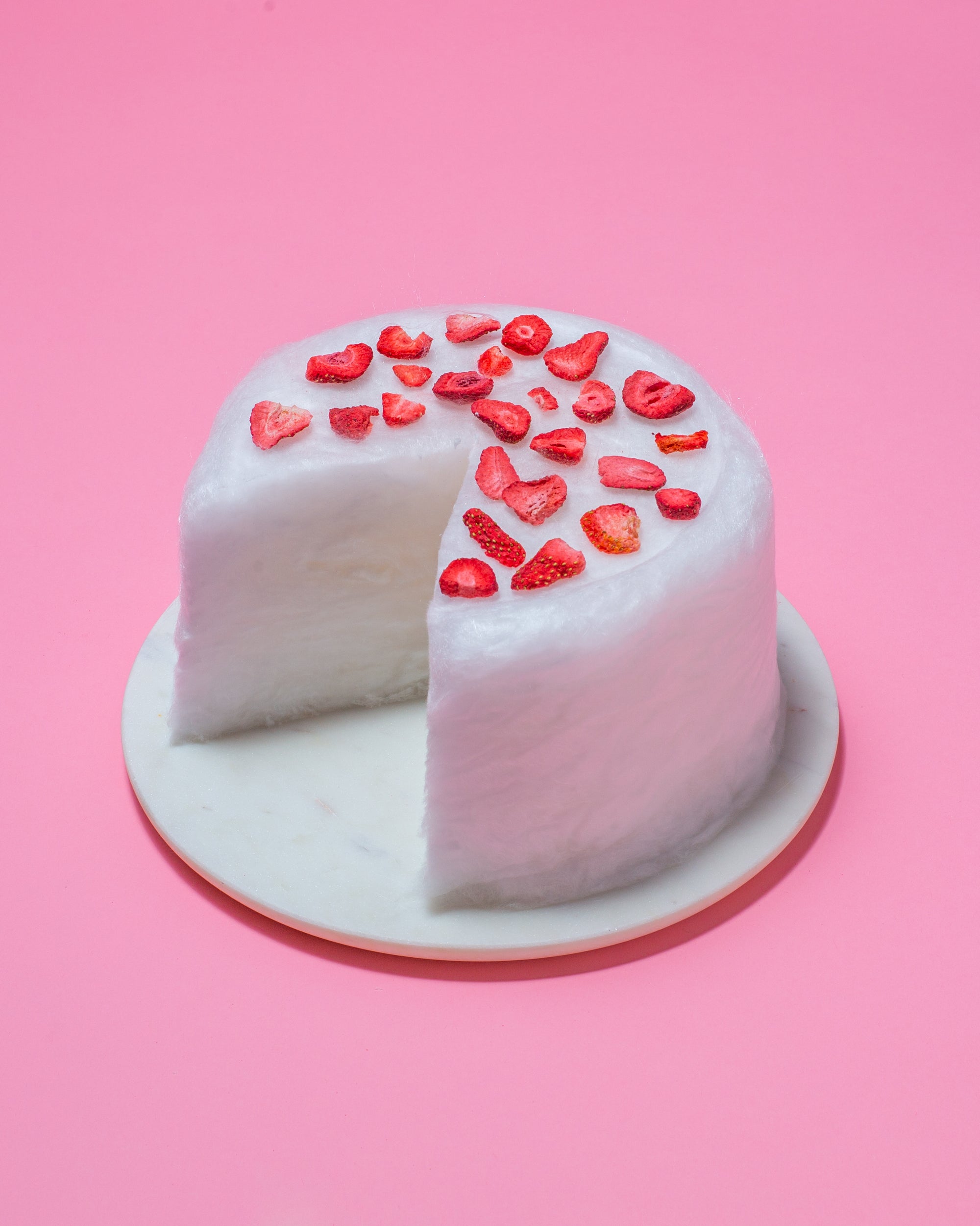 Dye Free Strawberry Floof Cake