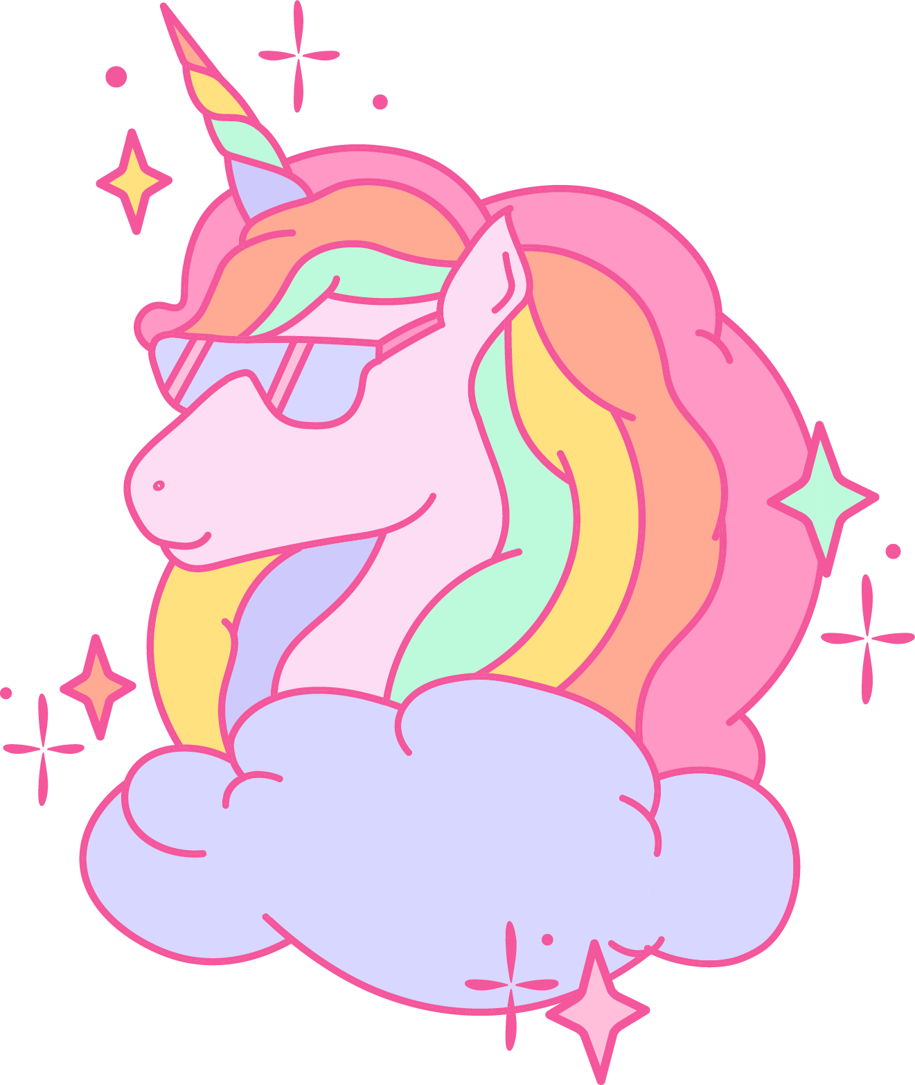 Unicorn Bacon Floof Cotton Candy