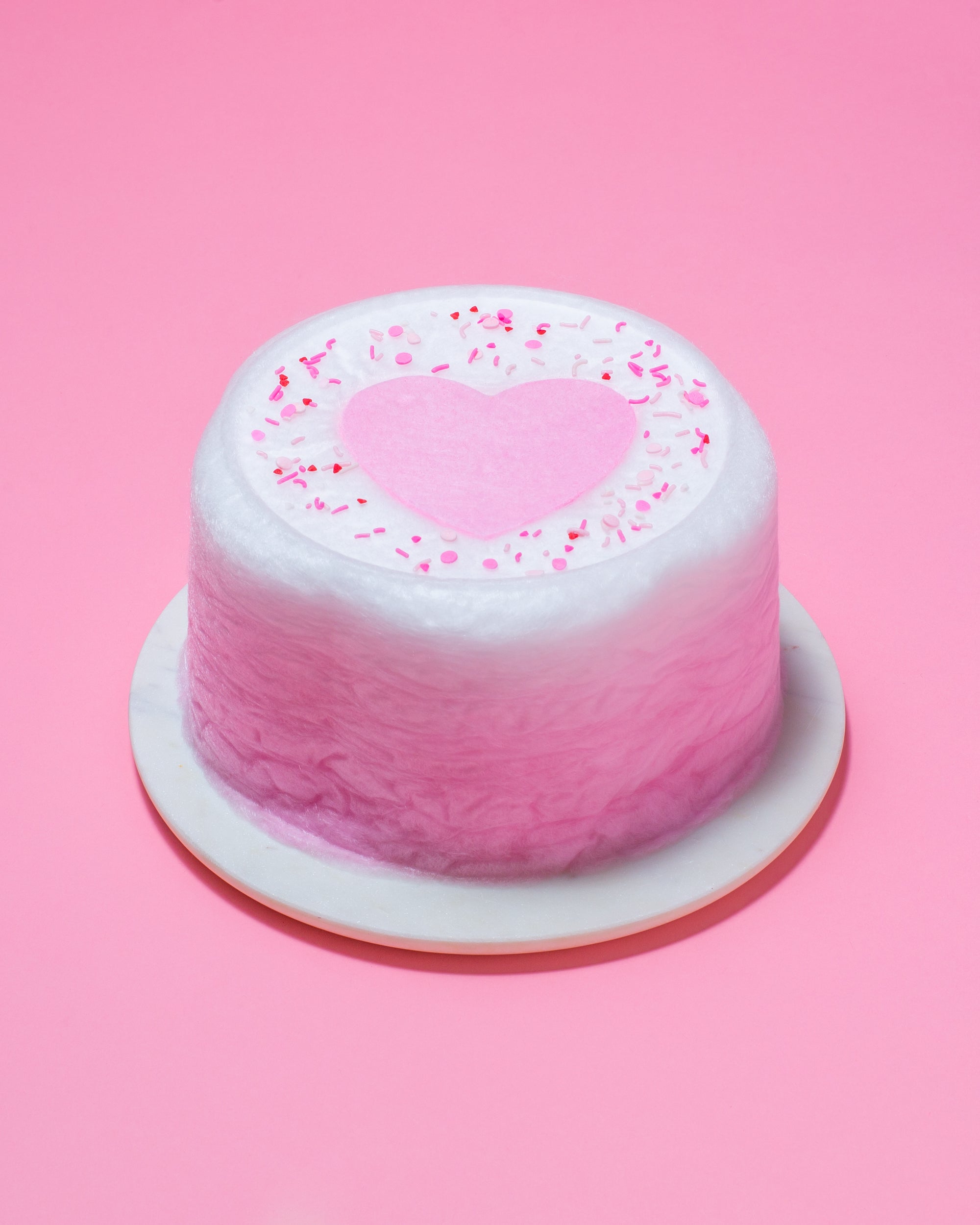 Valentine's Day Heart Floof Cake